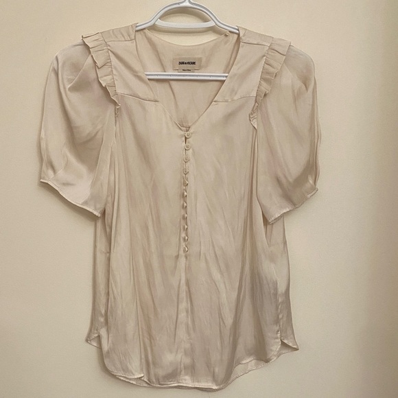 Zadig & Voltaire Cream Puff Sleeve Blouse - Picture 5 of 5